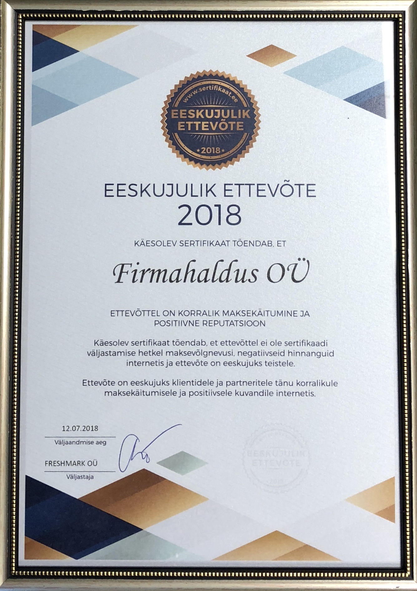Certified accounting service provider in Estonia.